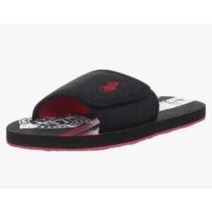 Polo Ralph Lauren Adjustable Catamaran Slide Size 7 Junior Black Sandal